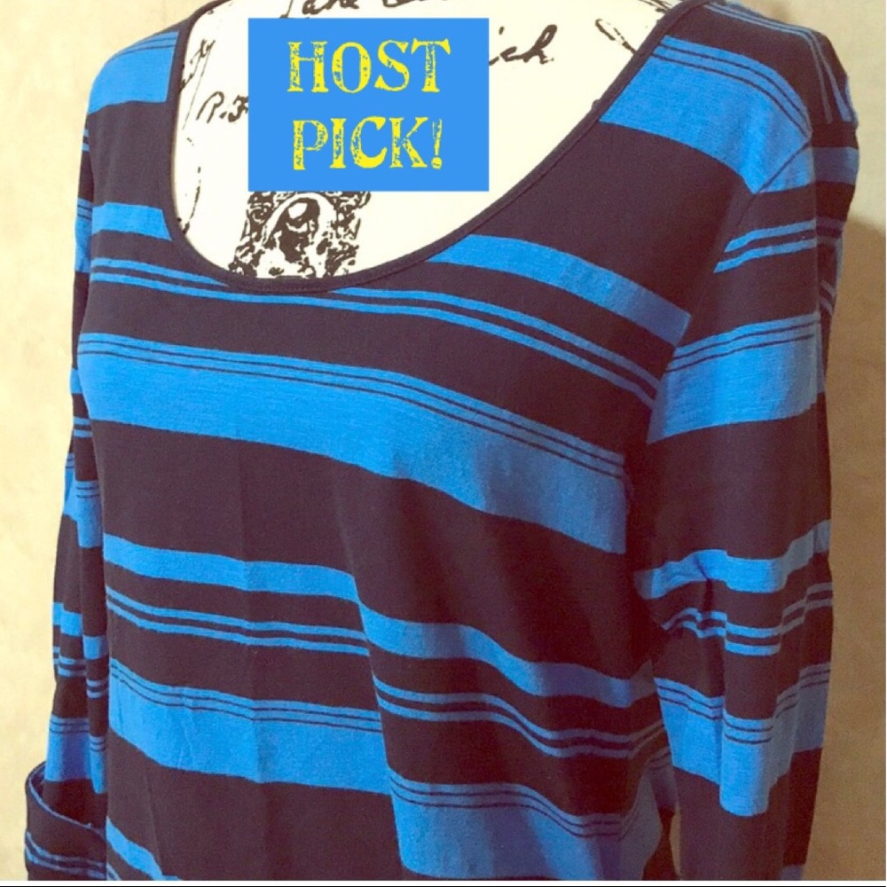 blue [Old Navy] striped maternity t-shirt dress